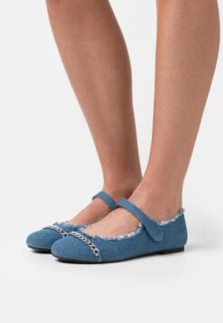 Even&Odd Ballerina'S Met Enkelbandjes - Blue