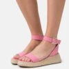 Even&Odd Sandalen Met Plateauzool - Light Pink
