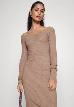 V Ausschnitt Ripp Mini Bodycon Strickkleid - Etui-Jurk - Taupe -Stijl Verkoop 38f5656a58834cf5827c0573442aff51
