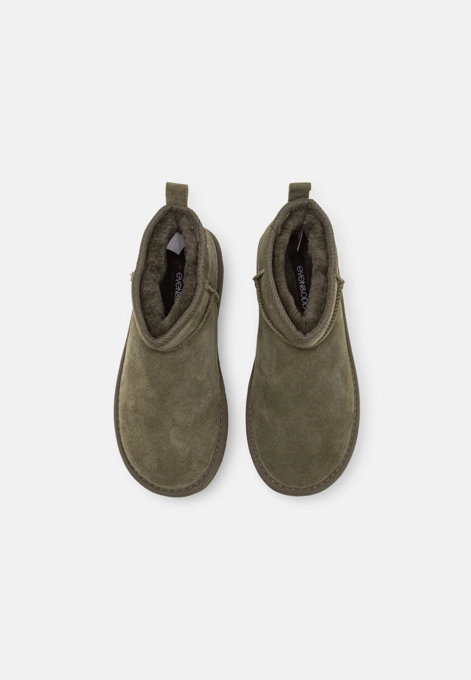 Even&Odd Leather - Korte Laarzen - Khaki 6 Even&Odd Leather - Korte Laarzen - Khaki - Afbeelding 6