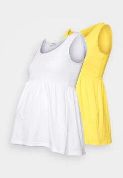 2 Pack - Top - White/Yellow 12 2 Pack - Top - White/Yellow -Stijl Verkoop 70497ead872143be9360b1d28b71d356