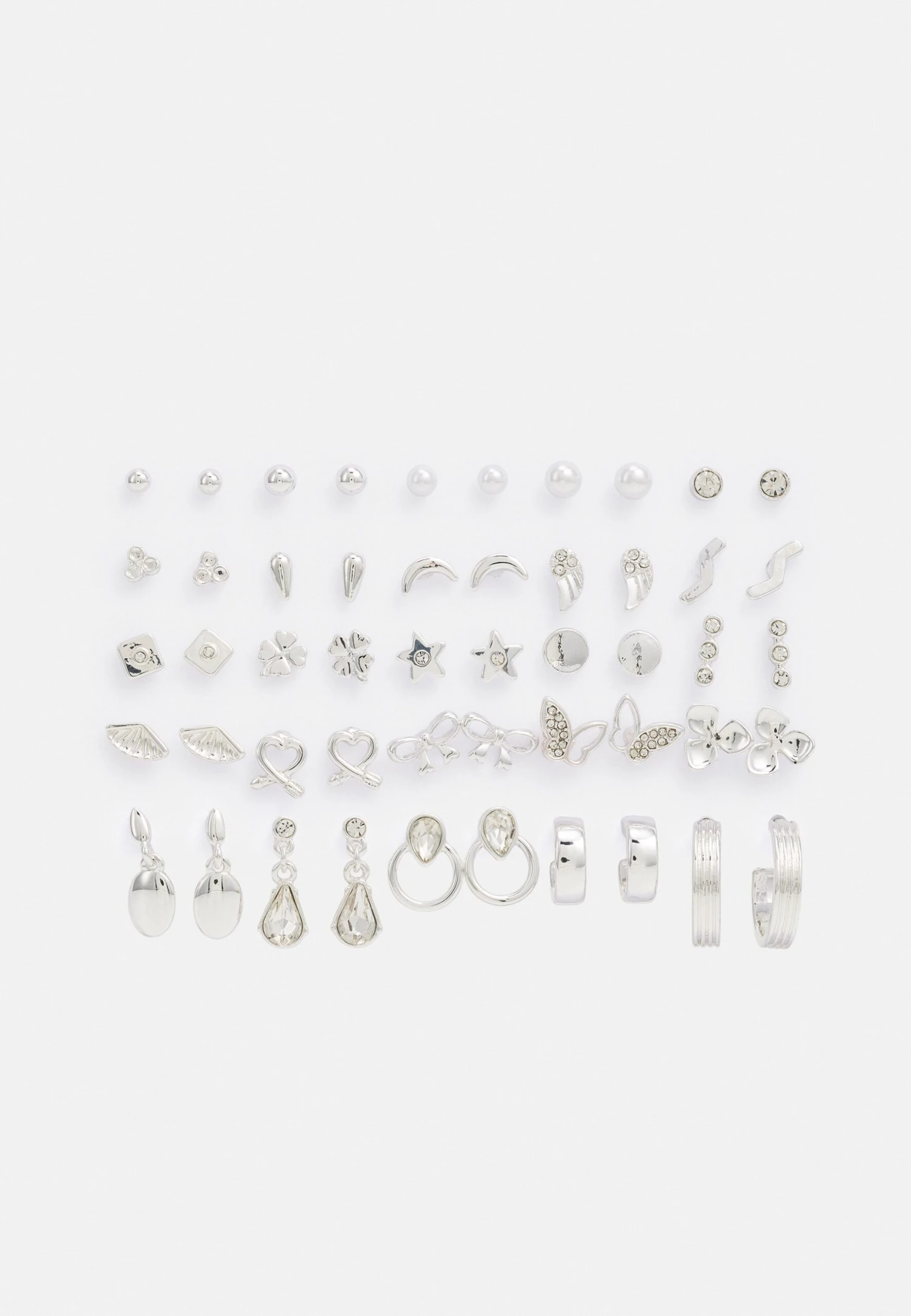 Even&Odd 25 Pack - Oorbellen - Silver-Coloured 1 Even&Odd 25 Pack - Oorbellen - Silver-Coloured