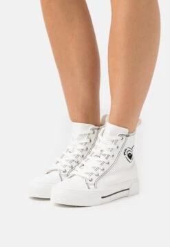 Even&Odd Love - Sneakers Hoog - White/Black