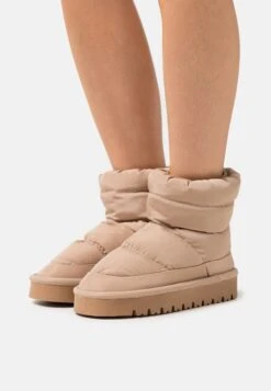 Even&Odd Enkellaarsjes Met Plateauzool - Beige