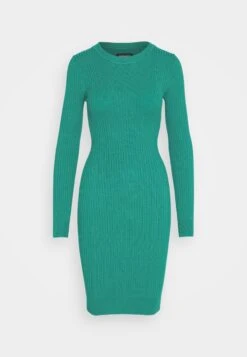 Even&Odd Crew Ausschnitt Ripp Basic Bodycon Mini Strickkleid - Etui-Jurk - Green -Stijl Verkoop abfe639f4dfe45e7909e54860a5b5008