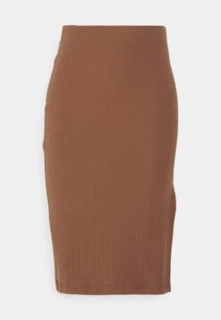 Pencil Skirt With Slit - Kokerrok - Brown -Stijl Verkoop b010ed6b7d824afa9eca1882c1640a84