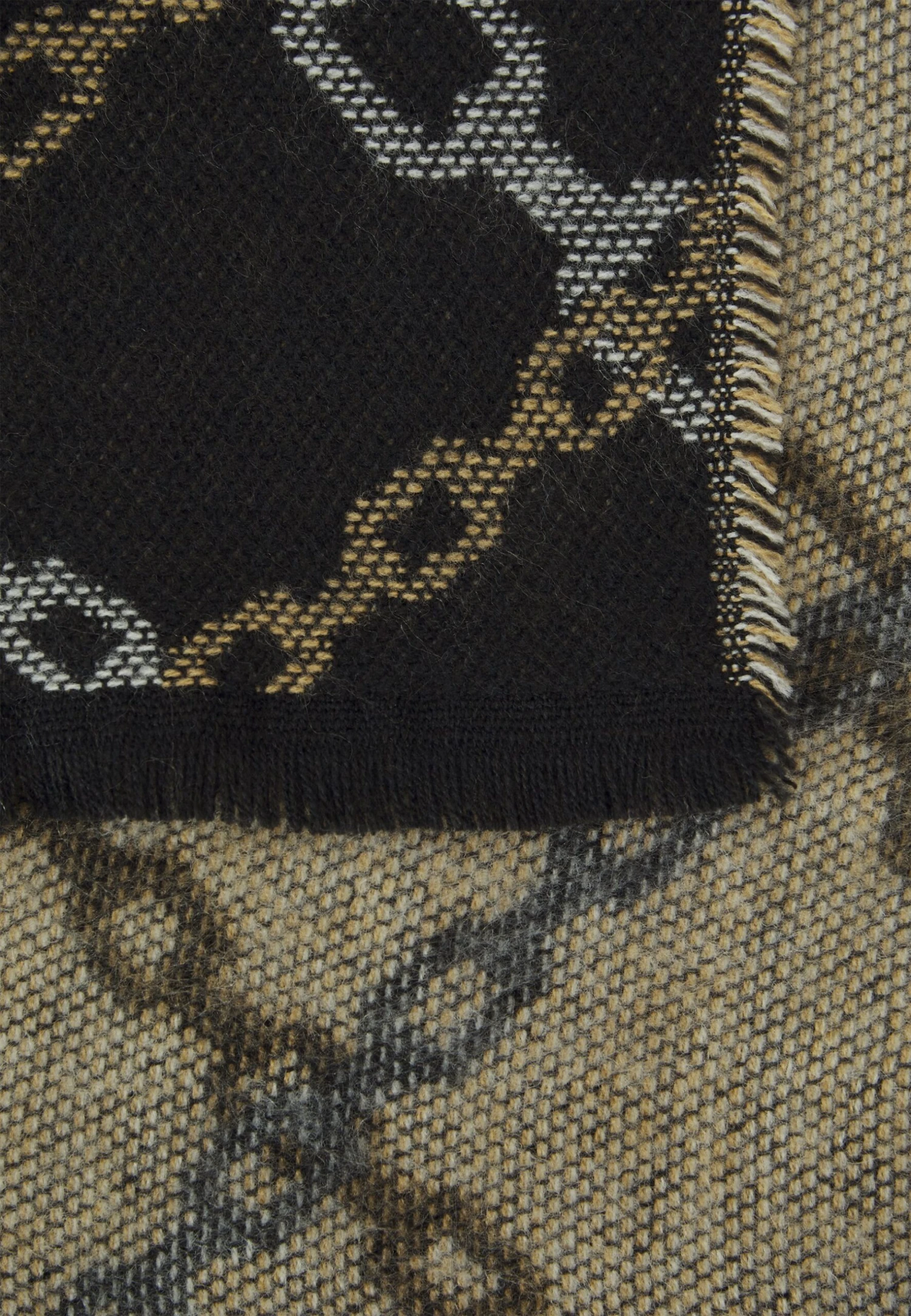 Even&Odd Sjaal - Black/Camel/Off-White 1 Even&Odd Sjaal - Black/Camel/Off-White