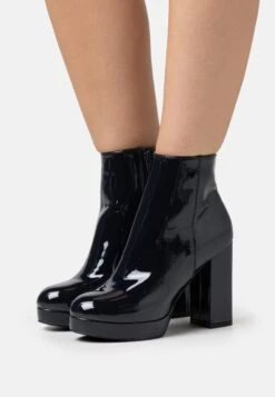 Even&Odd Enkellaarsjes Met Plateauzool - Dark Blue