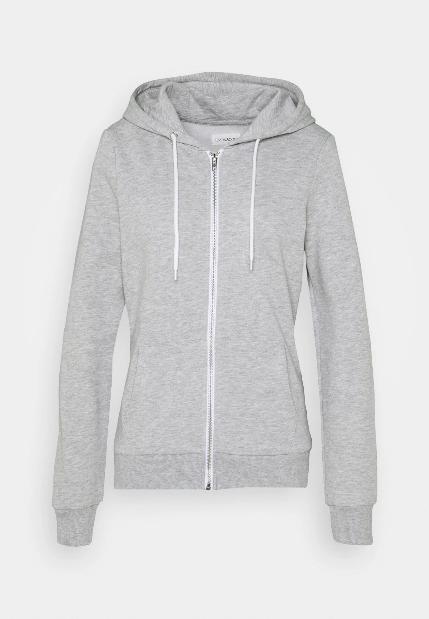 Even&Odd Sweater Met Rits - Mottled Light Grey 4 Even&Odd Sweater Met Rits - Mottled Light Grey - Afbeelding 4