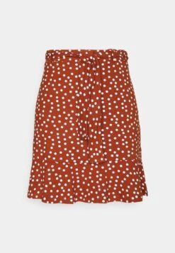 Even&Odd Mini Skirt With Volant - A-Lijn Rok - Brown/White -Stijl Verkoop eccf33f5c38649bf89100d9c33a2164b