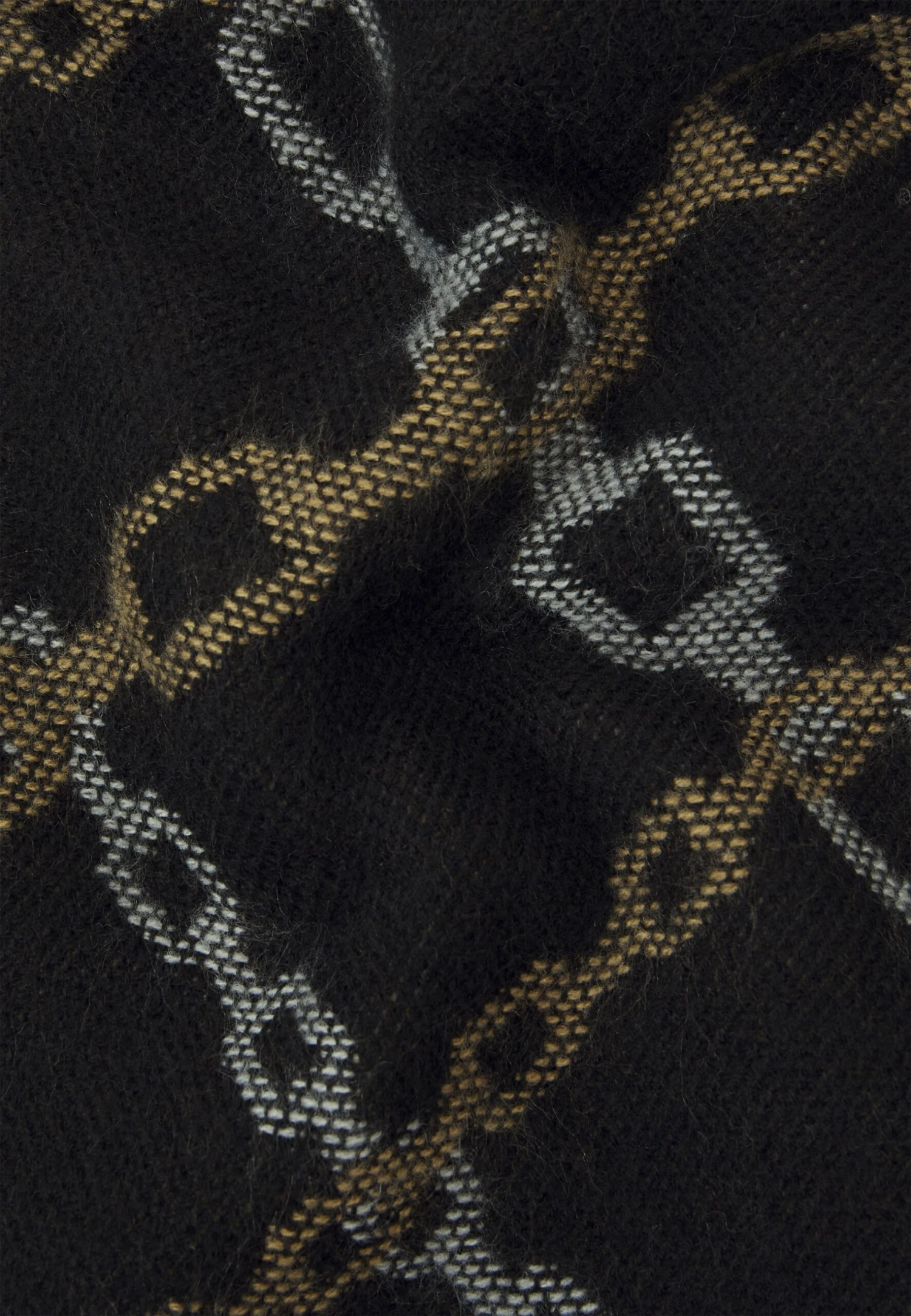 Even&Odd Sjaal - Black/Camel/Off-White 2 Even&Odd Sjaal - Black/Camel/Off-White - Afbeelding 2